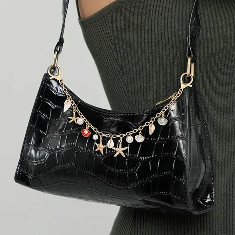 Women Bags Purses - Bag Charms for Handbags Golden Keychain