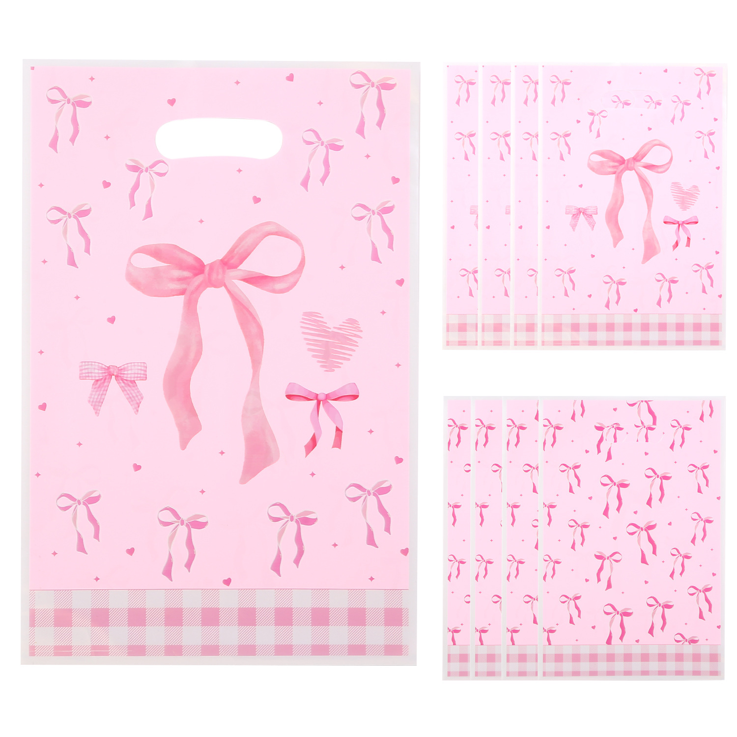 Women Bags For Eid - 10/30/50Pcs Pink Theme Gift Bag Bow