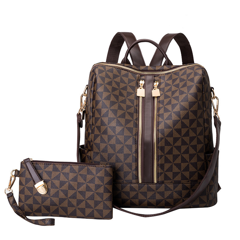 Women Bags White - 2pcs Backpack And Handbag Set, For