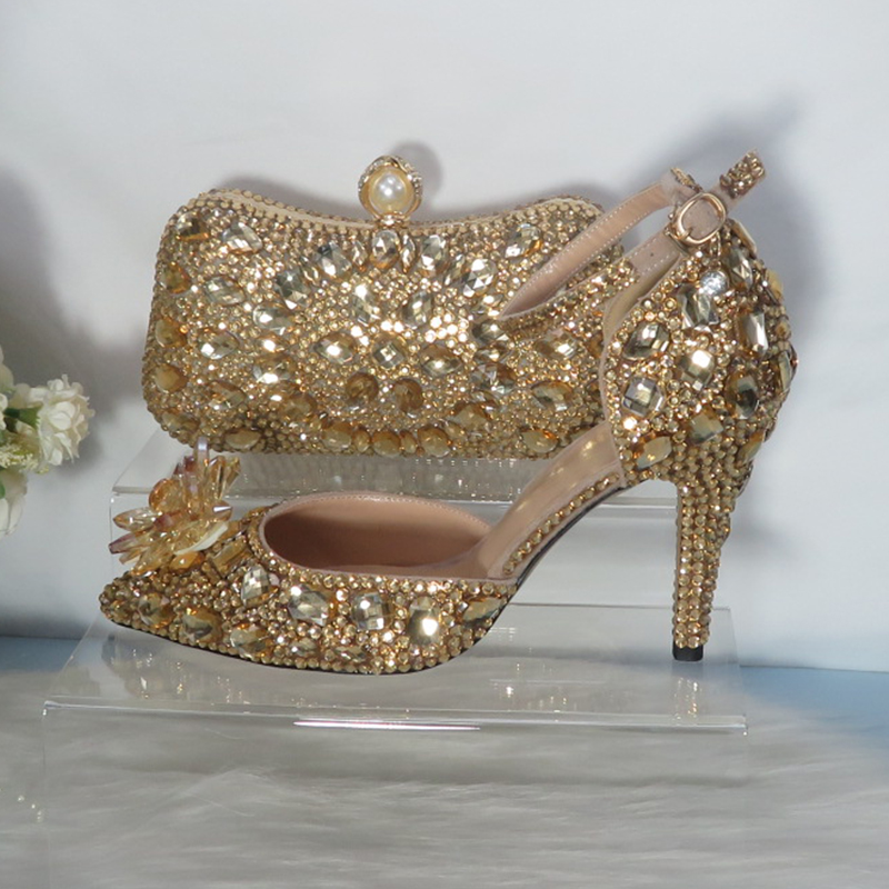 2021New  Golden crystal Bridal - Women Bags For Wedding review and price