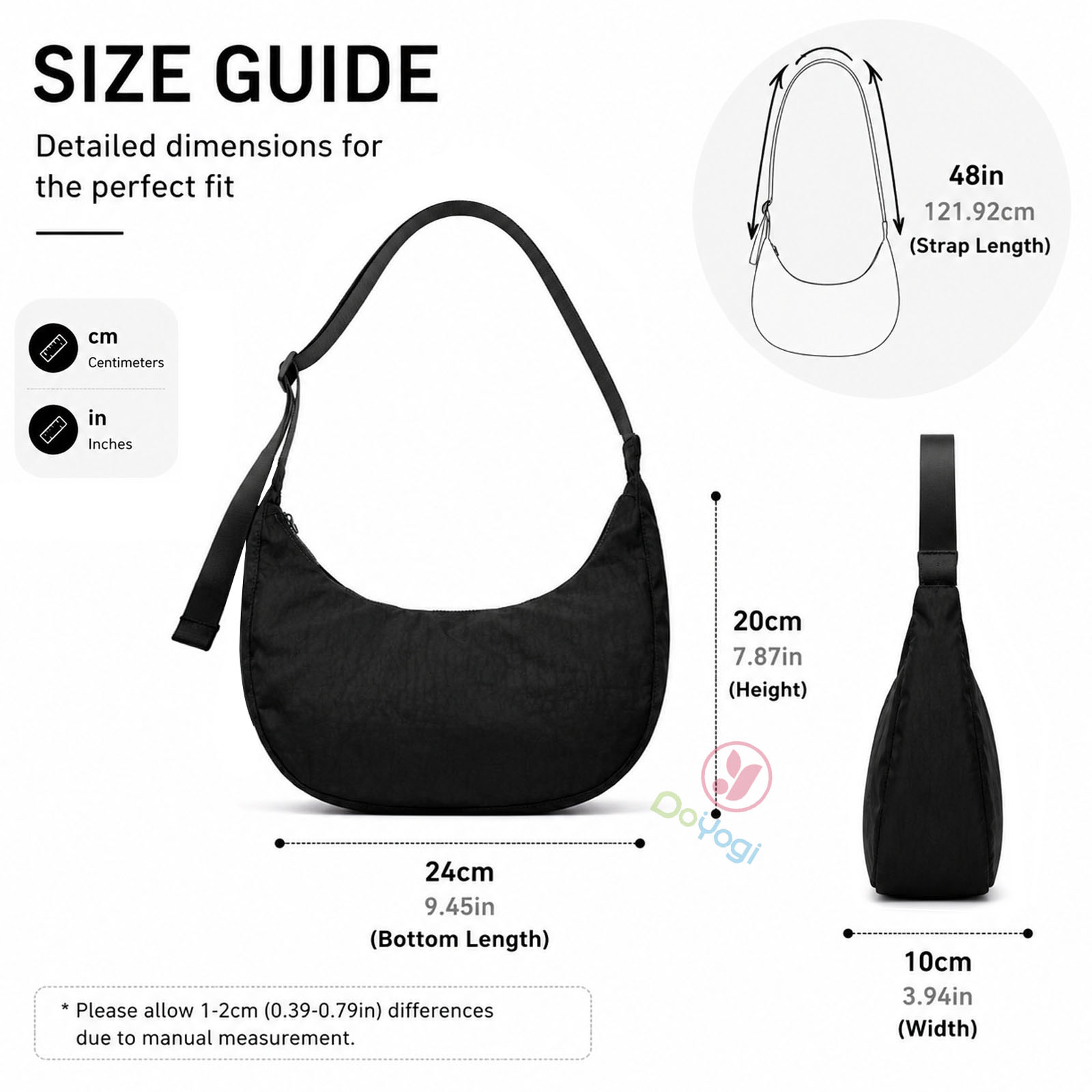 Medium Nylon Crescent Bag Nylo - Women Bags Zip review and price