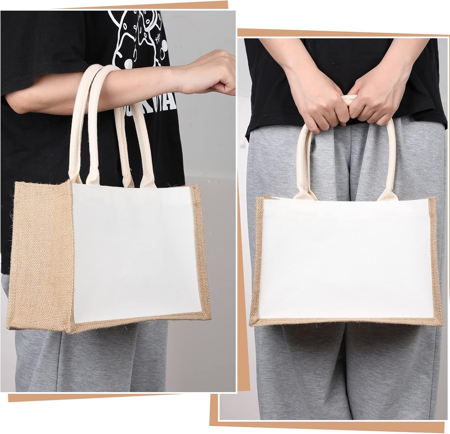 16 Pack Burlap Tote Bags Jute  - Women Bags For Eid review and price