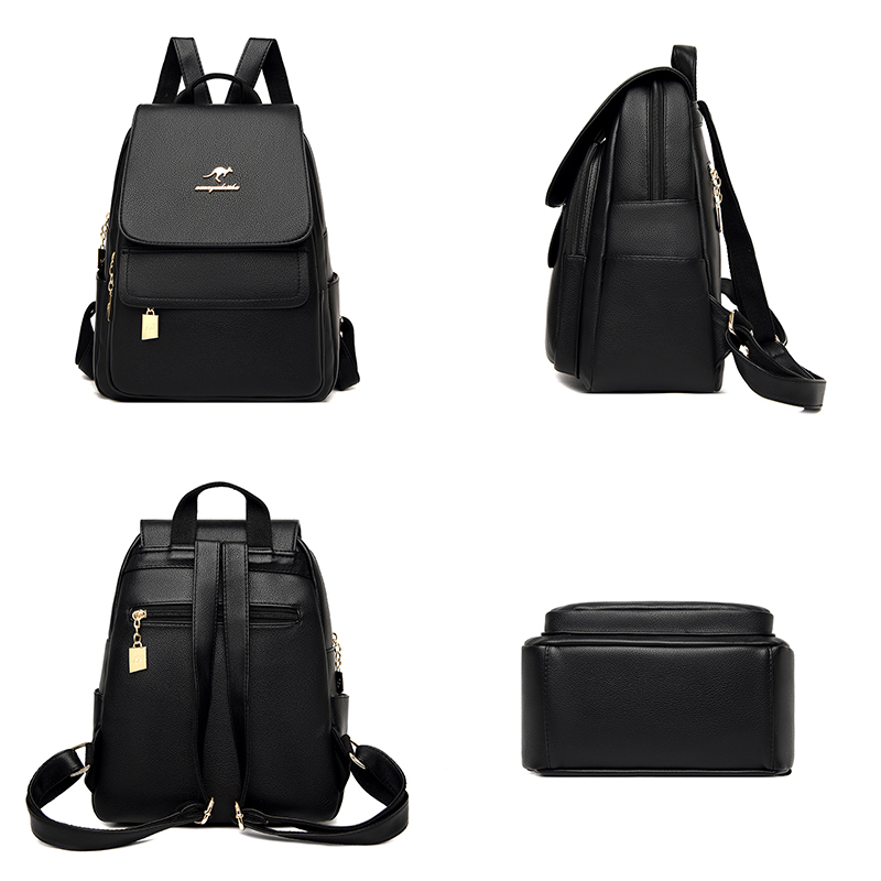 High Quality Leather Backpack  - Women Bags White review and price