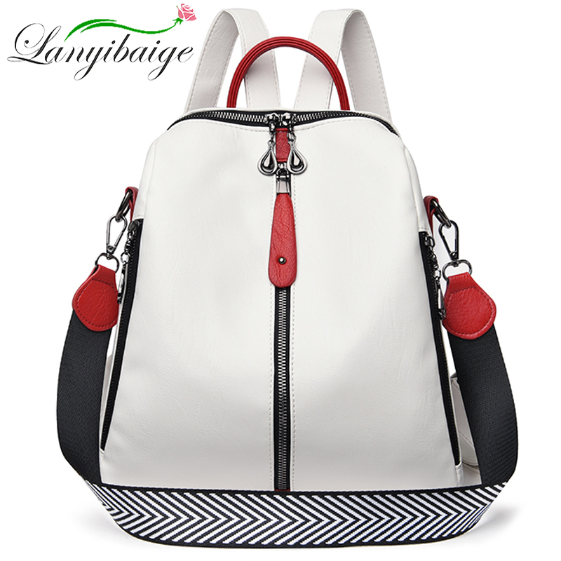 Fashion Backpack Women Soft Le - Women Bags White review and price