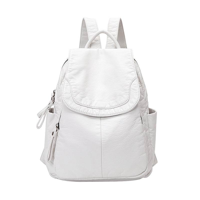 Women's Backpack White Washed  - Women Bags White review and price
