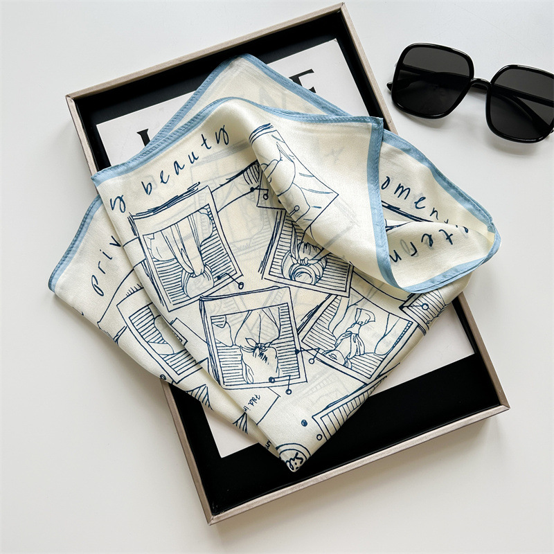 Vintage Sketch Print Satin Sma - Women Bags White review and price