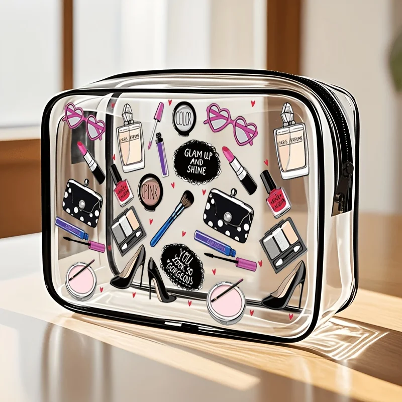 1pc Clear Makeup Bag Transpare - Women Bags For Airport review and price