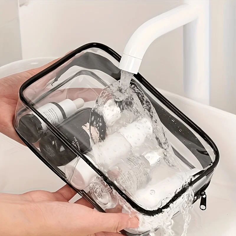1pc Clear Makeup Bag Transpare - Women Bags For Airport review and price