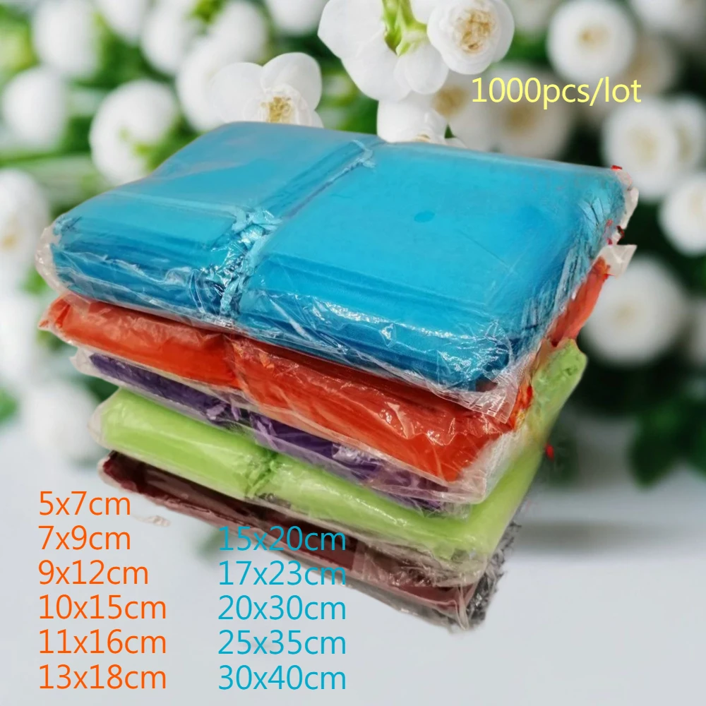 11 Sizes 1000pcs Organza Gift  - Women Bags For Eid review and price